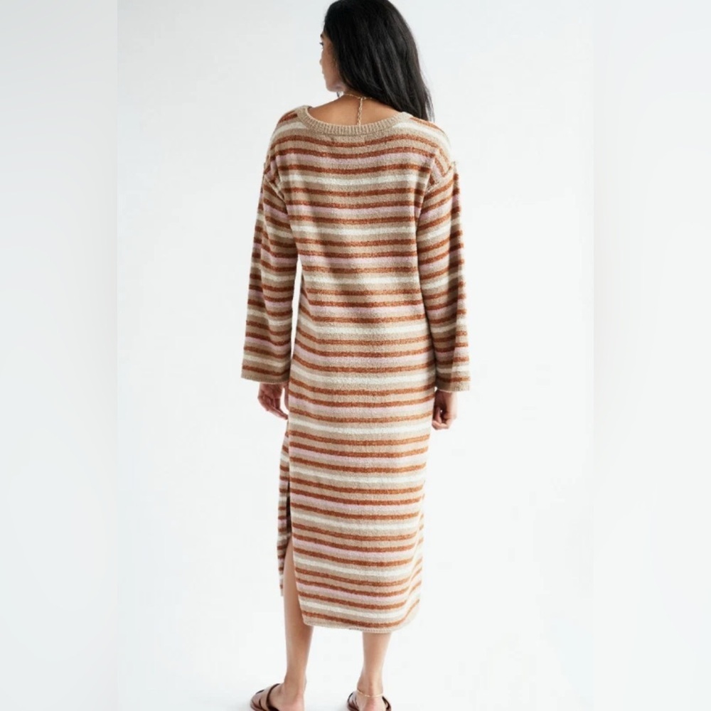 FREE PEOPLE BEACH TOES IN THE SAND MAXI SWEATER TUNIC DRESS XS - Picture 4 of 12